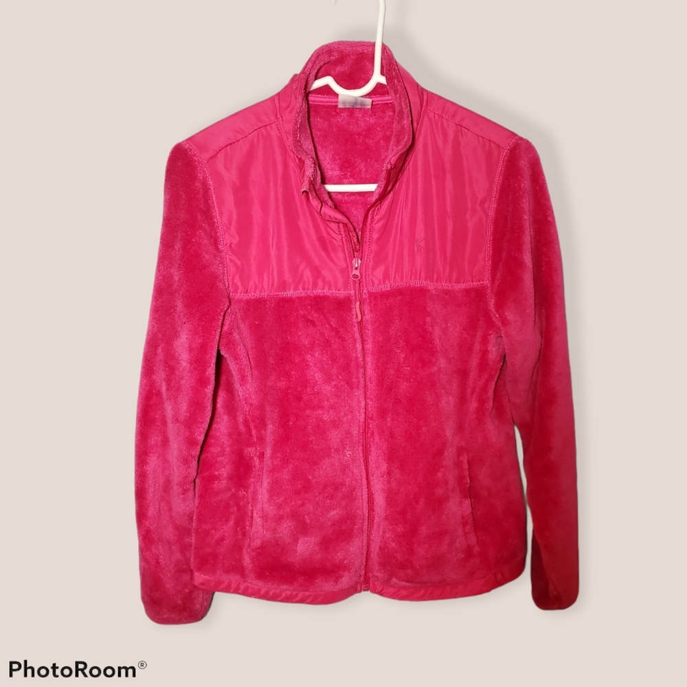 Danskin pink fleece jacket size medium.